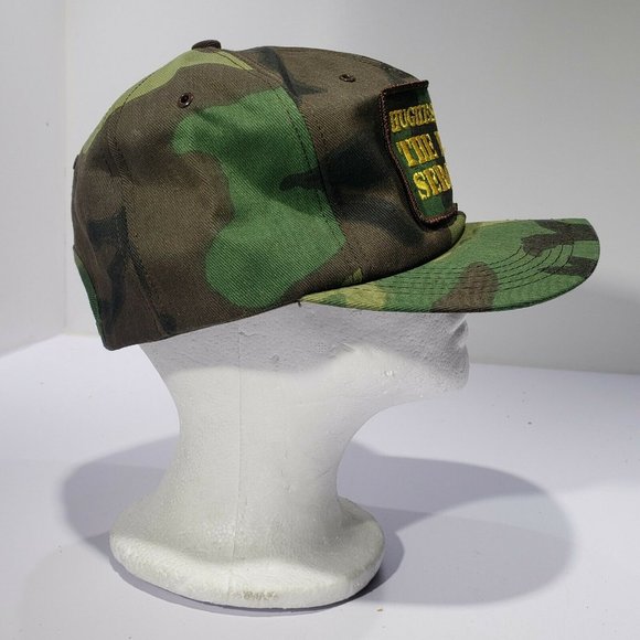 Vintage Hughes Micon Camouflage Hat Mesh K-brand USA trucker hat Patch Snapback - Picture 4 of 10